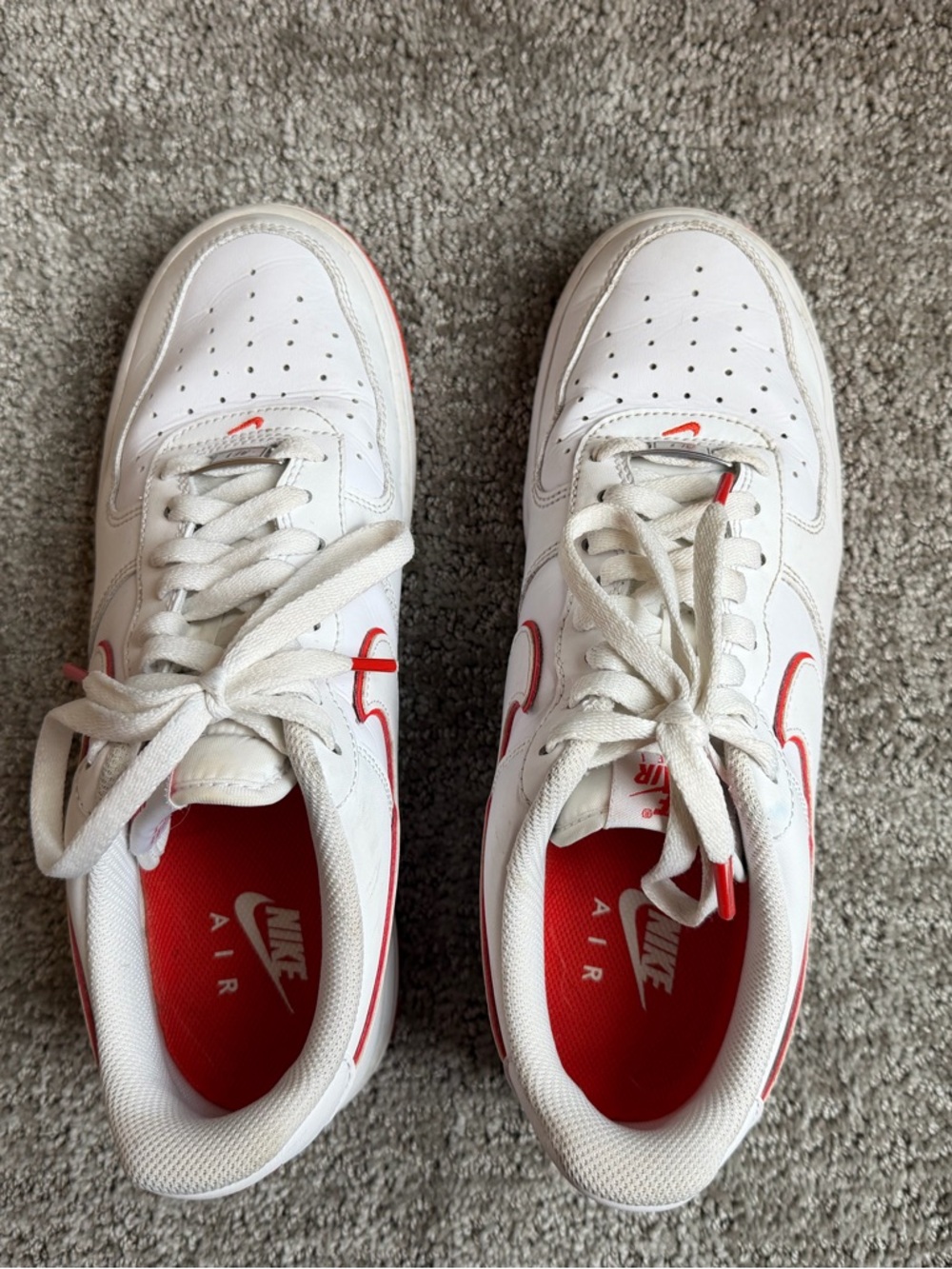 Nike Air Force 1 ‘07 White and Picante Red